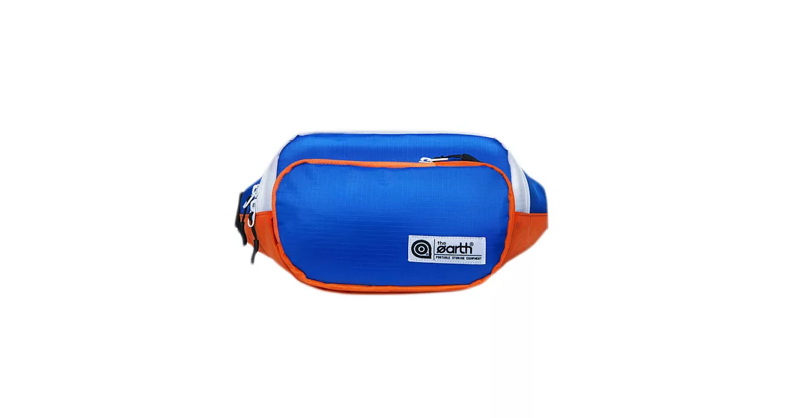 韓國包袋品牌 THE EARTH - WAIST BAG (M.04) 基本系列 防潑水尼龍腰包 (藍/白/橘)