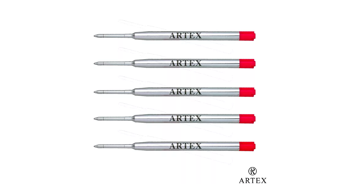 ARTEX中性鋼珠筆芯5入_紅