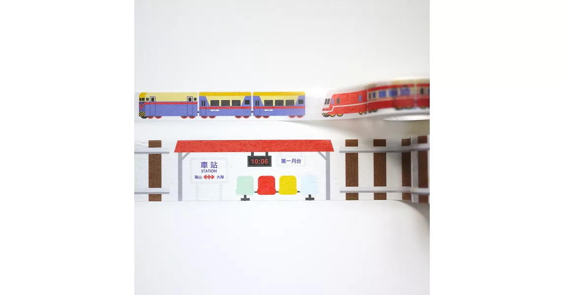 Baby island*鐵道系列紙膠帶組合包：鐵路+火車