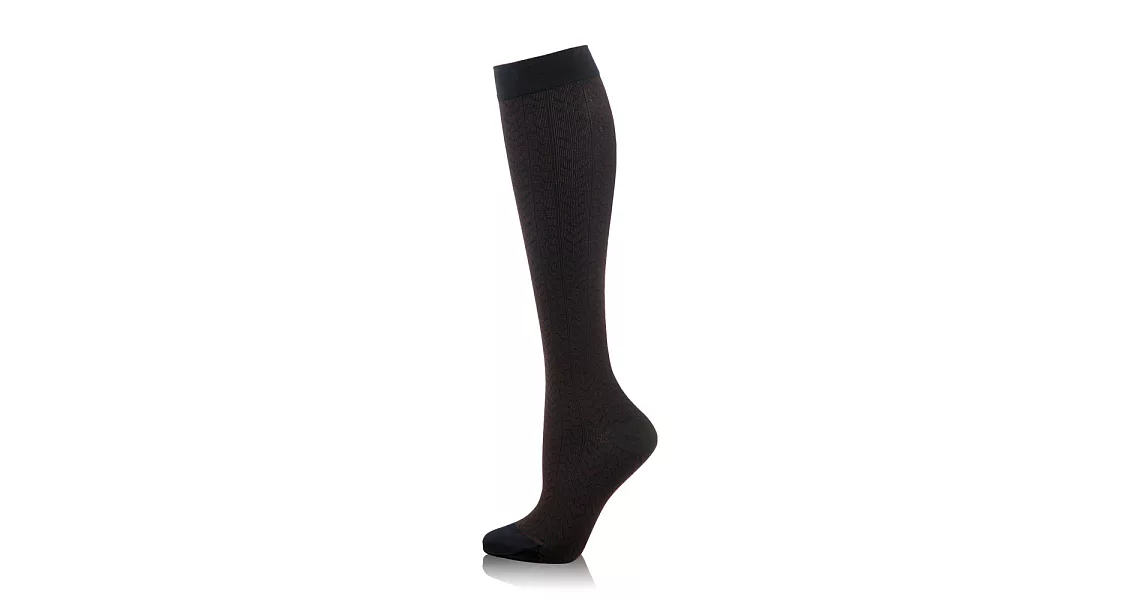 《Melissa 魅莉莎》醫療級時尚彈性襪─小腿襪(魅力黑)魅力黑S