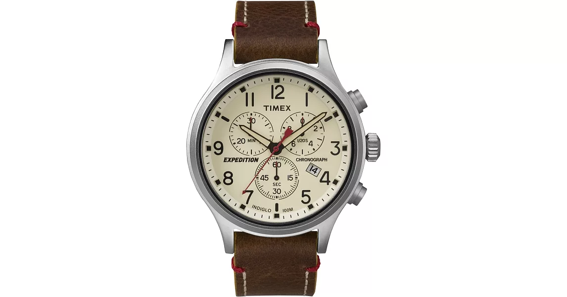 【TIMEX】天美時 Scout Chrono系列三眼計時手錶 (米色 TXT4B04300)