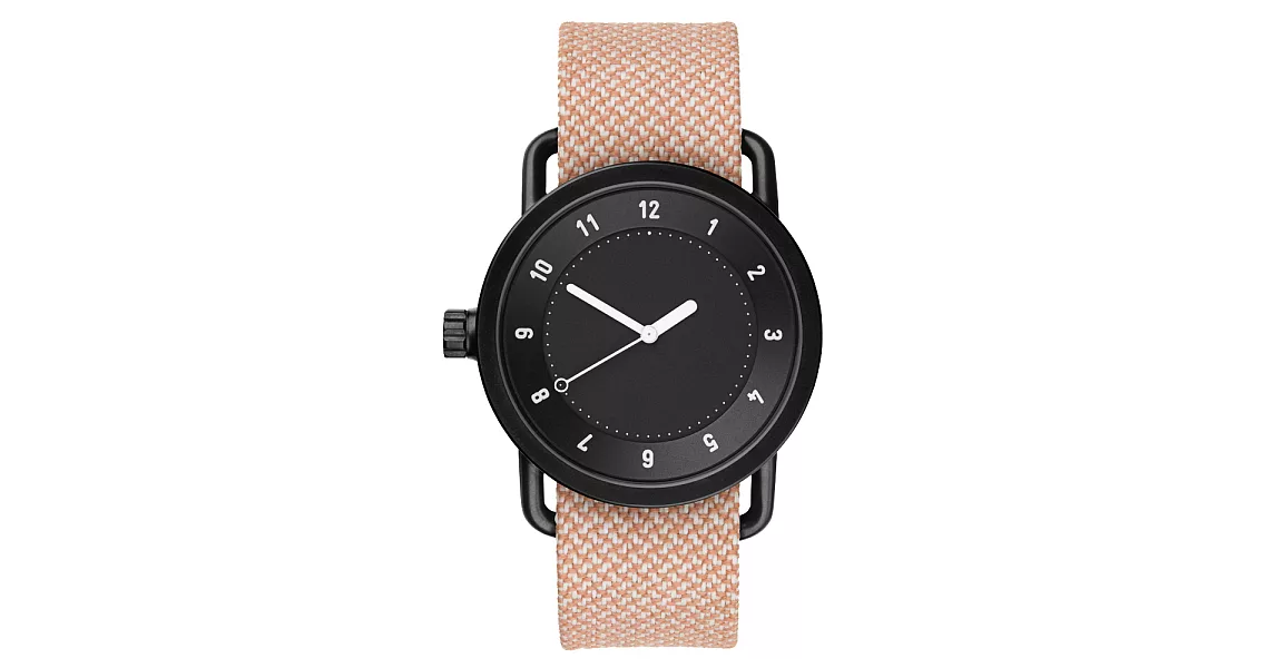 TID Watches No.1 Black 黑底x淡橘色腕錶/40mm