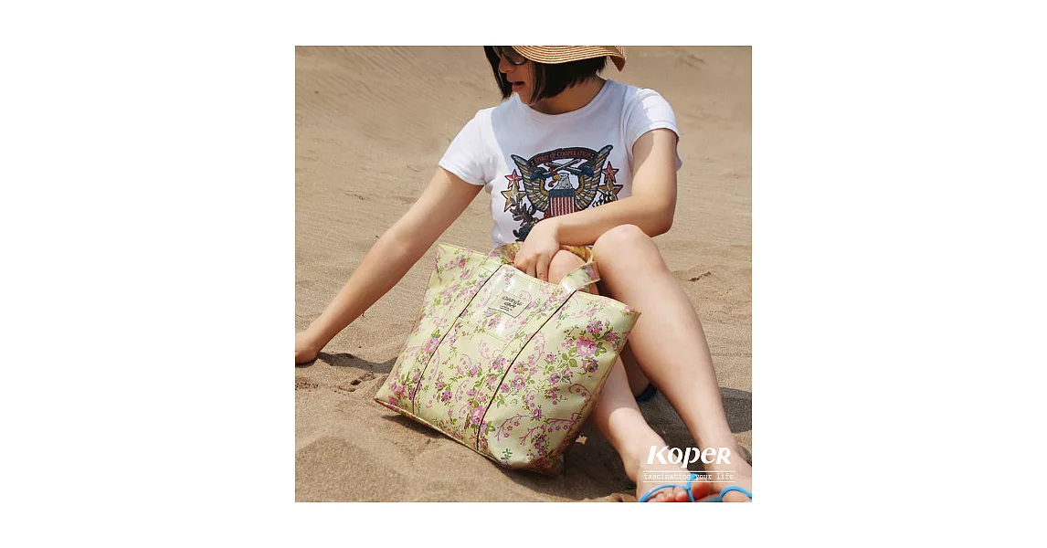 KOPER夏日海灘【繽紛趣】愛麗絲側肩袋(A4)春漾黃