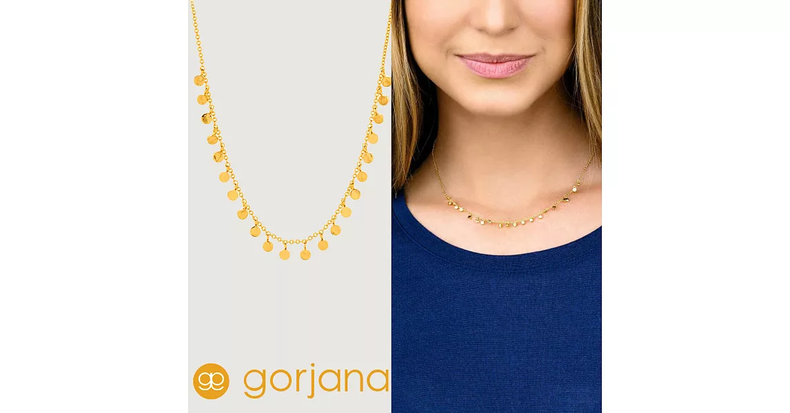 GORJANA CHLOE MINI 鑲18K金 圓形錢幣項鍊 優雅多墜設計