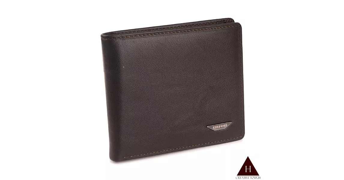 【H-CT】巧克力棕簡約樸實真皮短夾(A705-3603-Z)