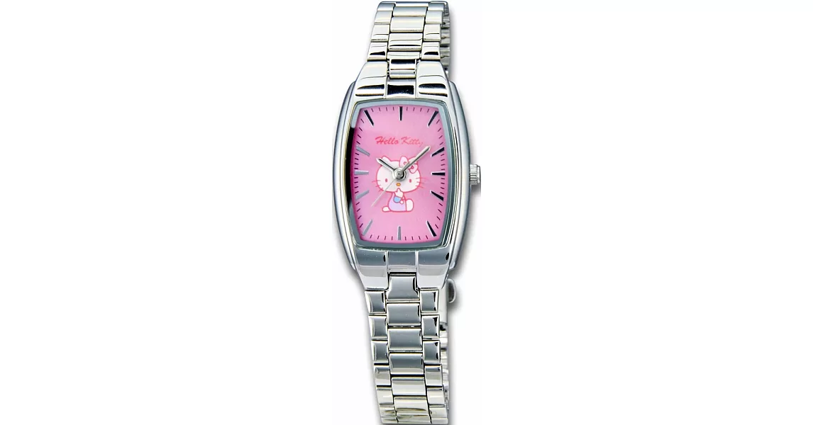 【HELLO KITTY】凱蒂貓都會典藏細緻指針腕錶 (桃紅 LK633LWRI)