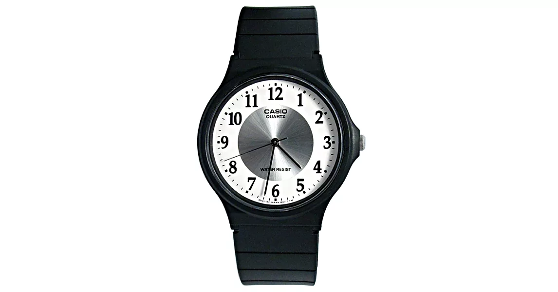 CASIO 卡西歐MQ-24極簡時尚指針中性錶-白面同心圓