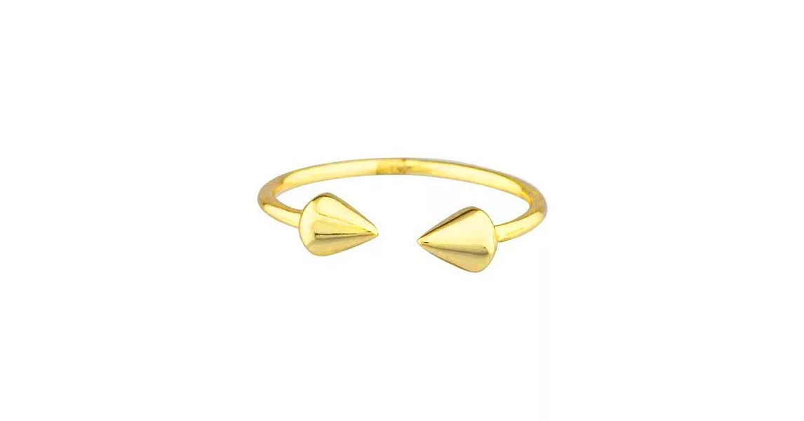 SHASHI 紐約品牌 SPIKE RING 鉚釘戒指 立體亮面 925純銀鑲18K金
