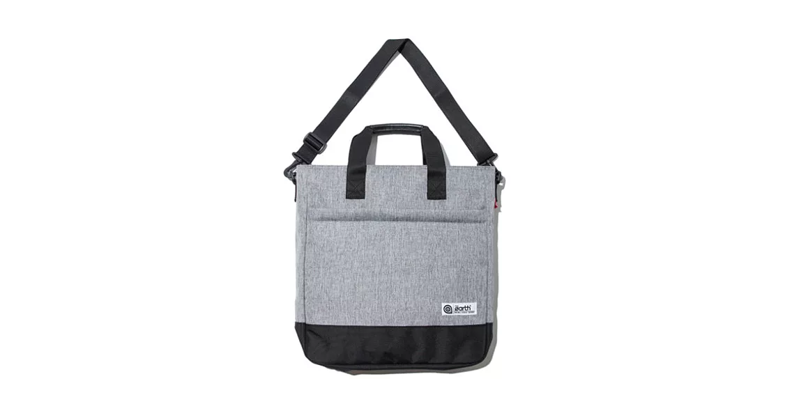 韓國包袋品牌 THE EARTH - 2.T TOTE&CROSS BAG (L.GREY) 基本系列 托特/斜背兩用袋 (淺灰)
