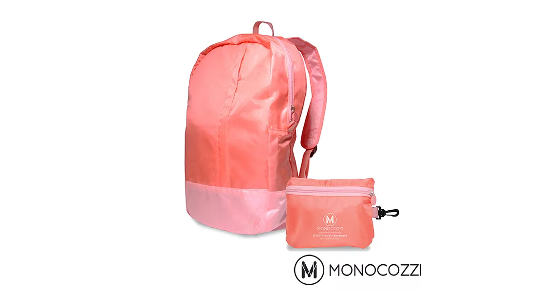 MONOCOZZI Lush Foldable Backpack 魔術折疊背包 (嫩粉紅)