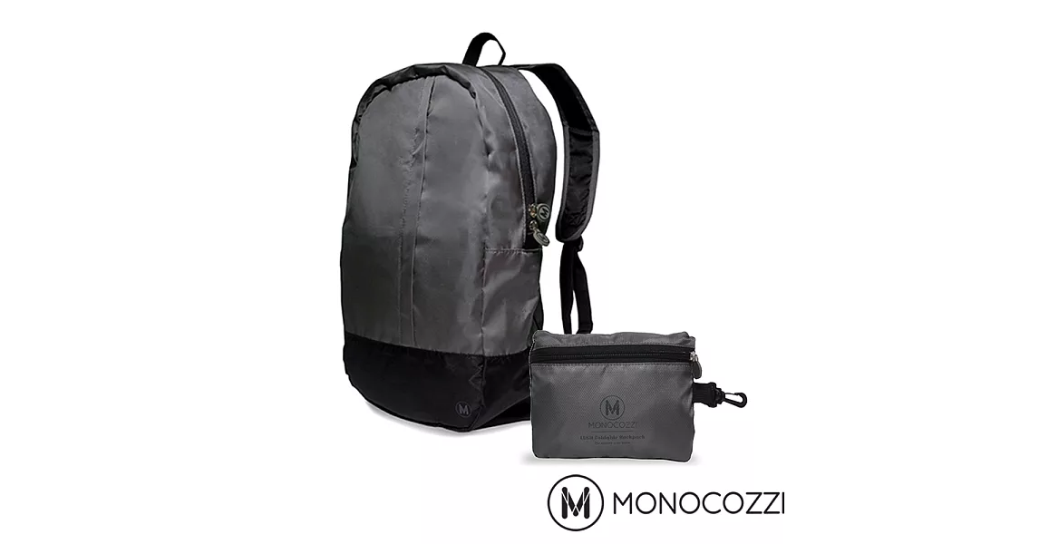 MONOCOZZI Lush Foldable Backpack 魔術折疊背包(深灰)