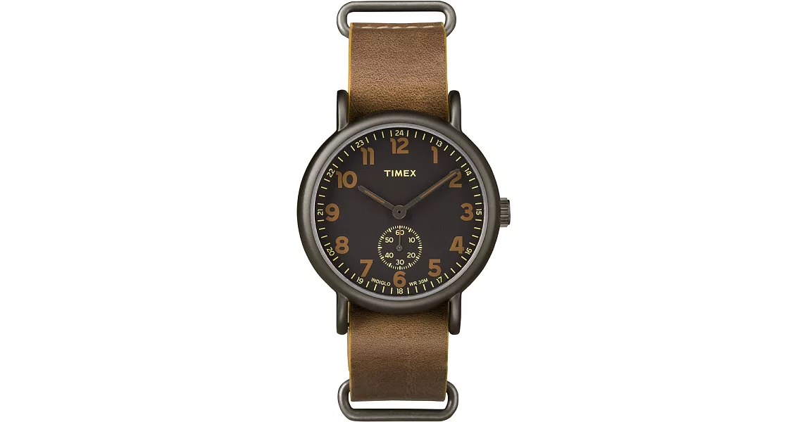 【TIMEX】天美時 Weekender Chrono週末系列復刻手錶 (黑/咖啡 TXT2P86800)