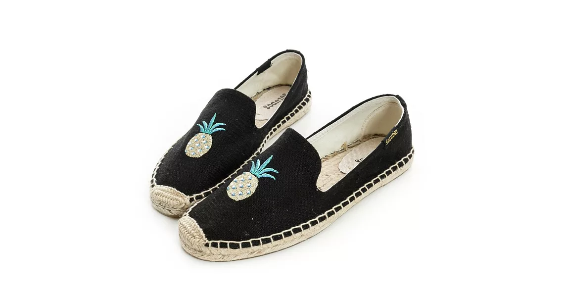 美國【SOLUDOS】童趣刺繡 鳳梨 草編懶人鞋 FSS1506-0016鳳梨