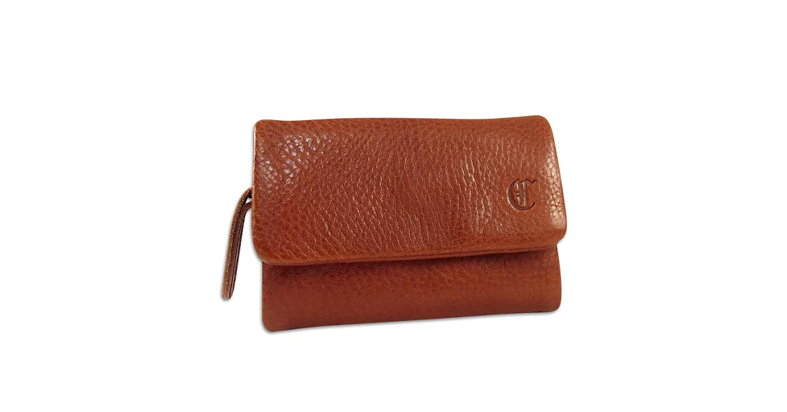 CLEDRAN｜日系手工皮革鑰匙零錢包 咖啡色