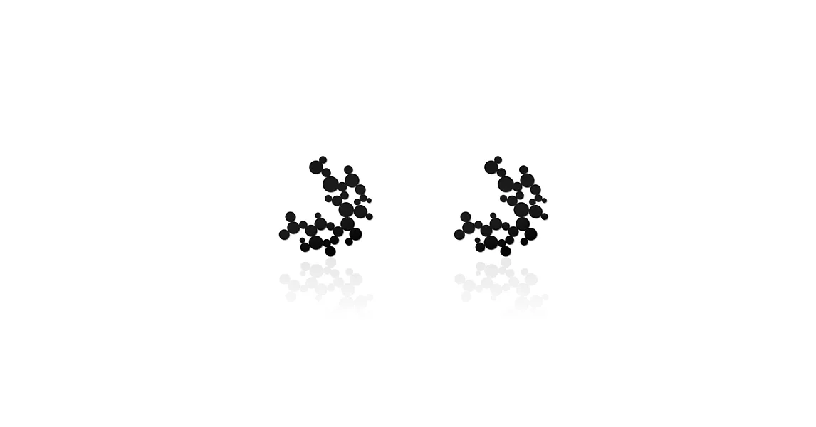 moorigin / 氣泡耳環 XS / 黑