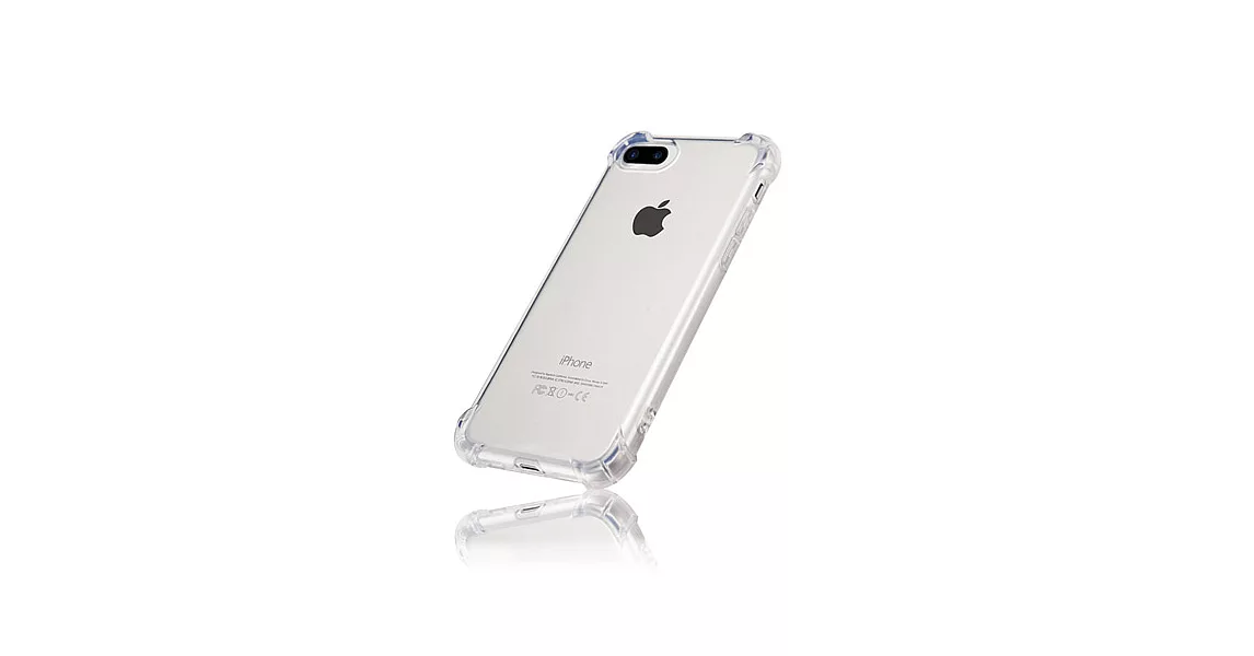 水漾-iPhone7 Plus (5.5)空壓氣墊式防摔手機軟殼(送玻璃保護貼)透明
