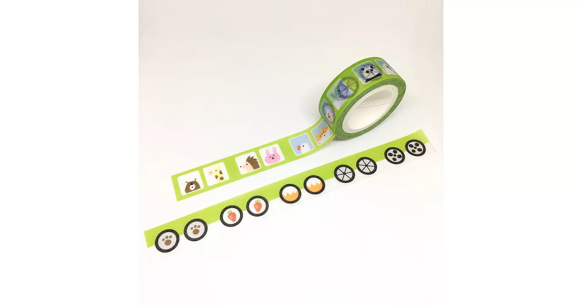 baby island*紙膠帶：動物車車