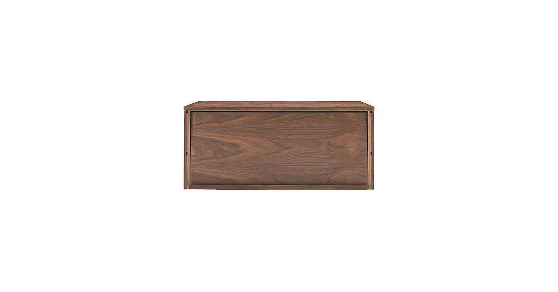 [MUJI 無印良品]SUS層架收納箱/胡桃木箱.掀蓋式