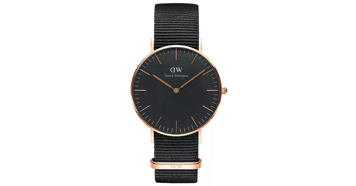 DW Daniel Wellington Classic Black 經典尼龍帶-DW00100150/36mm