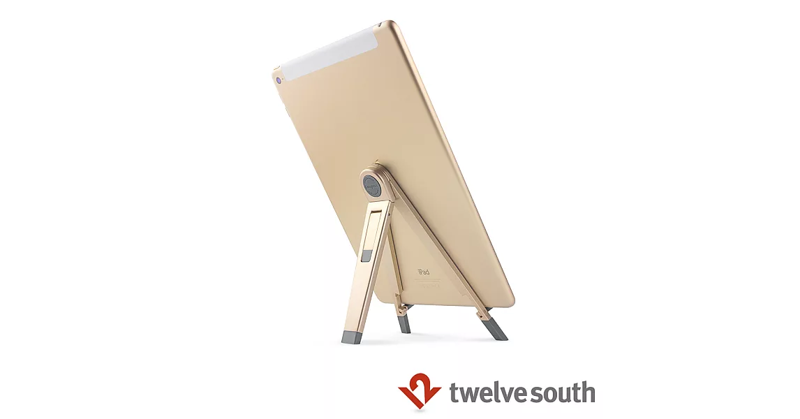 Twelve South Compass 2 立架 - 適用 iPad 與各種行動裝置產品 (金色)