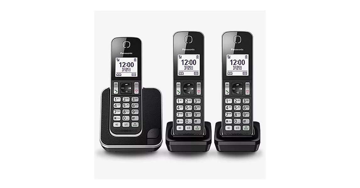 Panasonic國際牌 DECT數位三手機無線電話 KX-TGD313TW