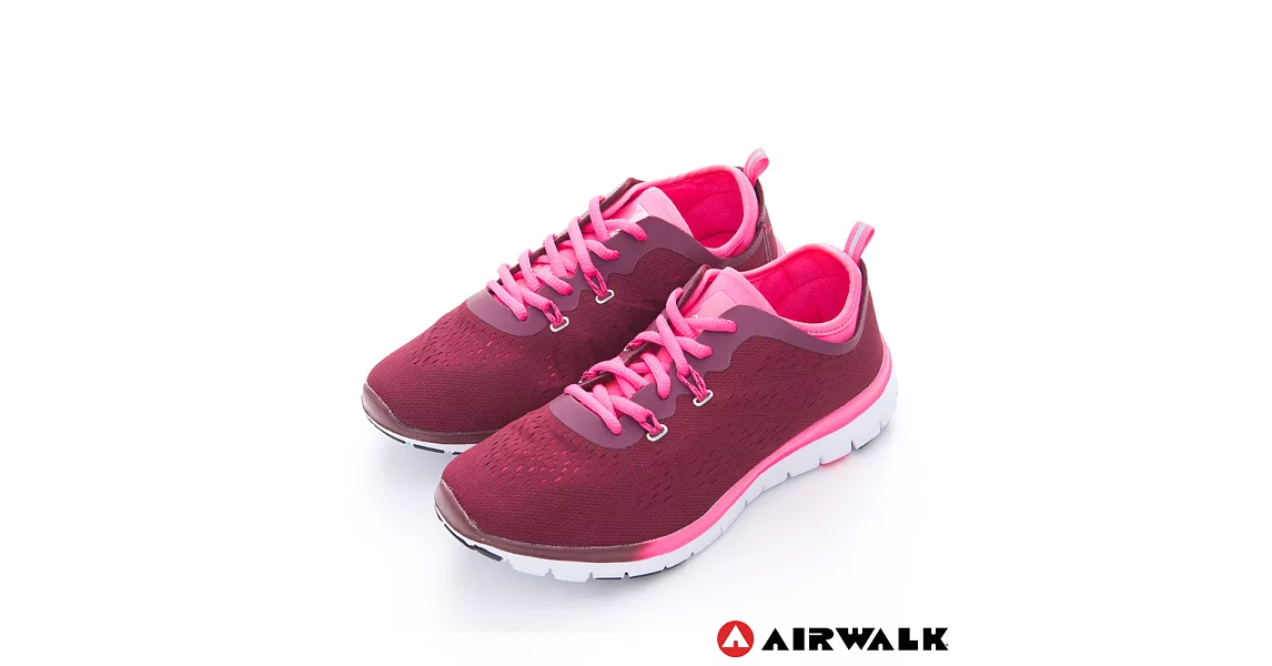 AIRWALK(女)  - SOCKIN 雙層襪感心機輕量慢跑鞋6.5紅