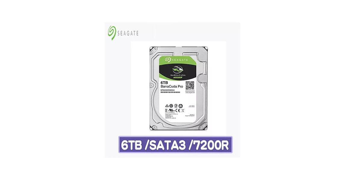 Seagate 希捷 BarraCuda Pro 6TB 3.5吋桌上型硬碟(ST6000DM004)