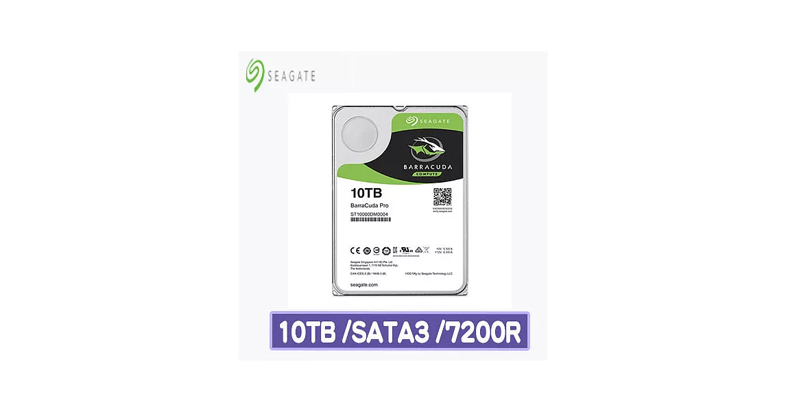 Seagate 希捷 BarraCuda Pro 10TB 3.5吋桌上型硬碟(ST10000DM0004)