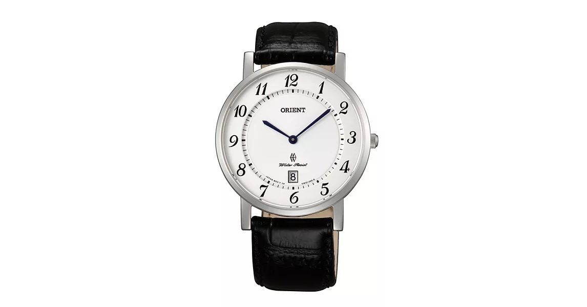 ORIENT 東方錶 WJFGW0100JW SLIM系列超薄白色簡約優雅數字石英皮帶錶