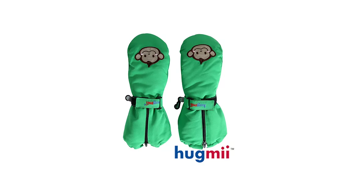 【hugmii】動物造型兒童保暖加長型手套滑雪手套_猴子L(適7-10歲)