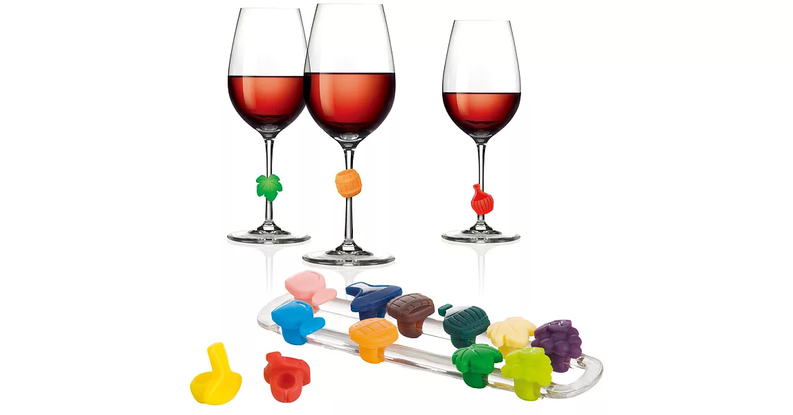 《TESCOMA》My夾式杯子標記12入(酒)