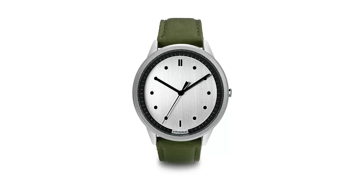 HYPERGRAND手錶 - 02基本款系列 - 銀錶盤x綠色飛行員