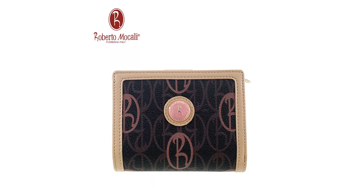 義大利《Roberto Mocali》舞蝶甜心13卡中翻頁短夾(黑)(RM-39201)