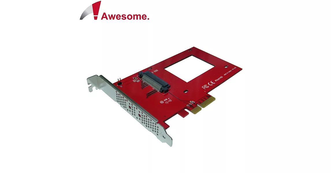 Awesome PCIe 3.0x4 U.2 NVMe SSD轉接擴充卡－AWD-PE-132