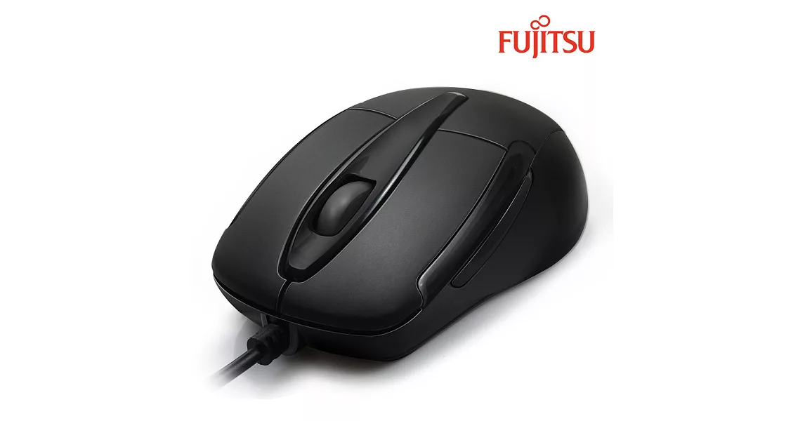 FUJITSU富士通 USB有線光學滑鼠 WH105黑色