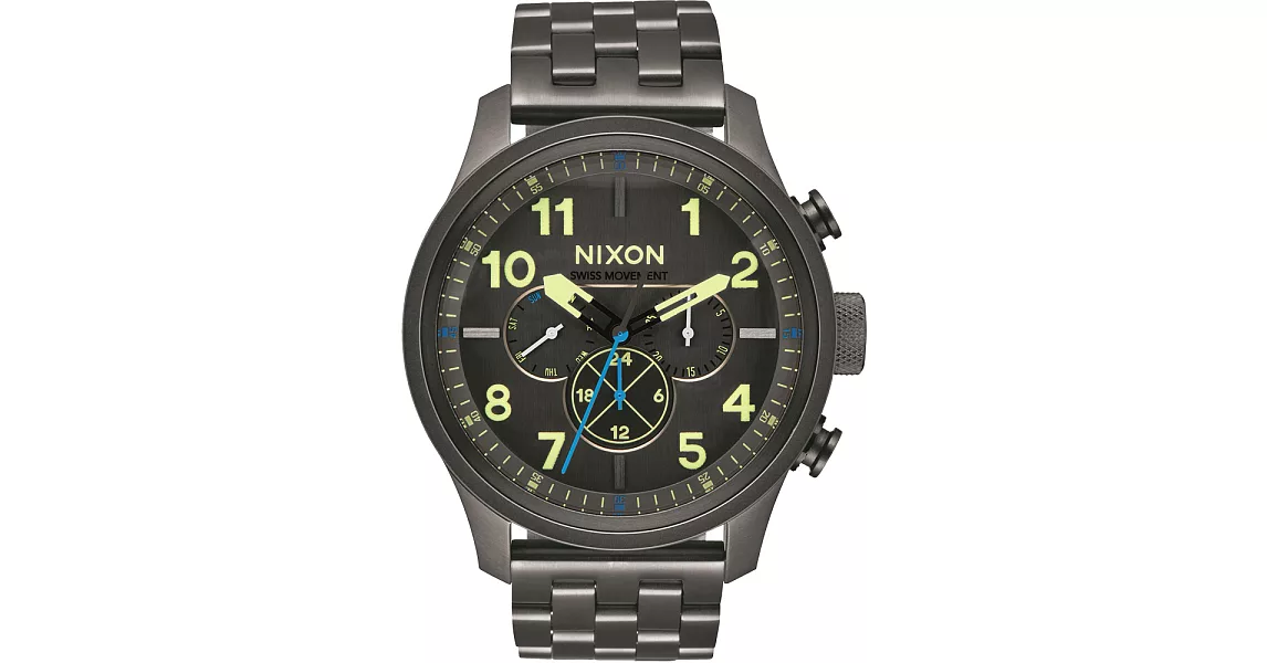 NIXON SAFARI DUAL TIME LEATHER 怒海潛龍時尚腕錶-A10811418