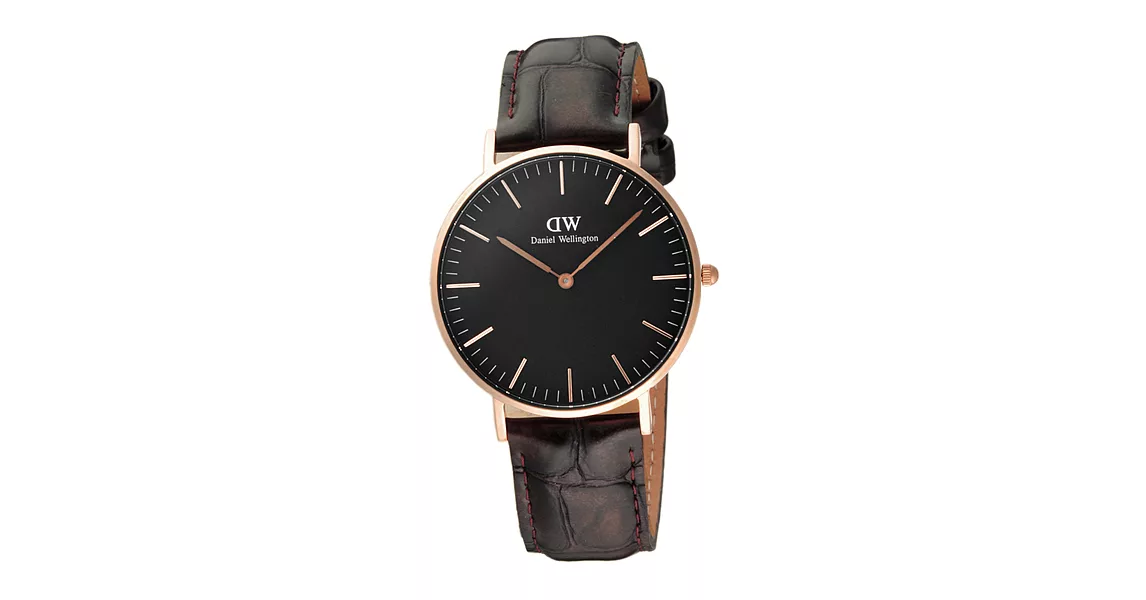 DW Daniel Wellington Classic Black 經典皮帶錶-DW00100140/36mm