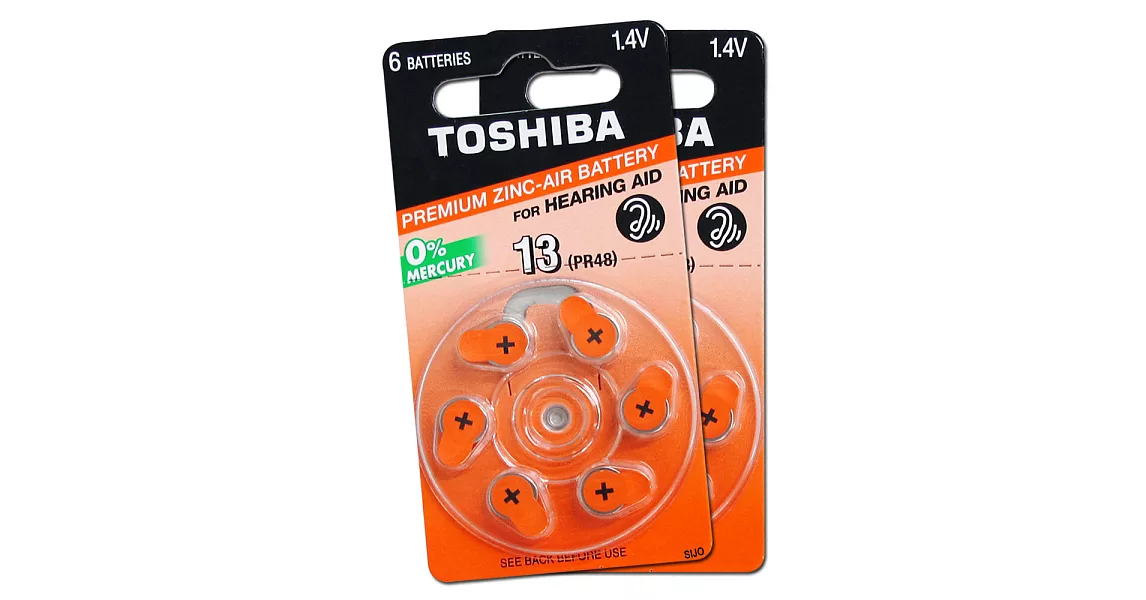 TOSHIBA 東芝 PR48/S13/A13/13 空氣助聽 器電池(2卡12入)