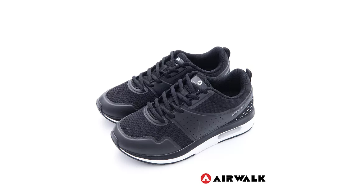 AIRWALK(女)-抛物線 減壓彈力氣墊緩衝運動鞋6黑