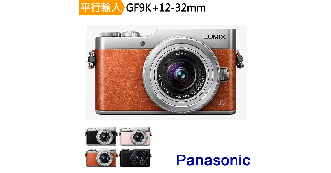 Panasonic DMC GF9K+12-32mm 單鏡組*(中文平輸)-送單眼相機包+強力大吹球清潔組+硬式保護貼橘色