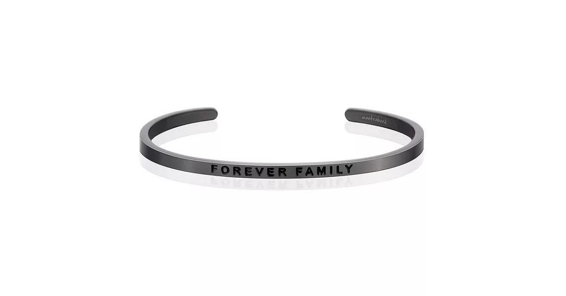 MANTRABAND 美國悄悄話手環 FOREVER FAMILY 永遠的家人 新款灰銀手環