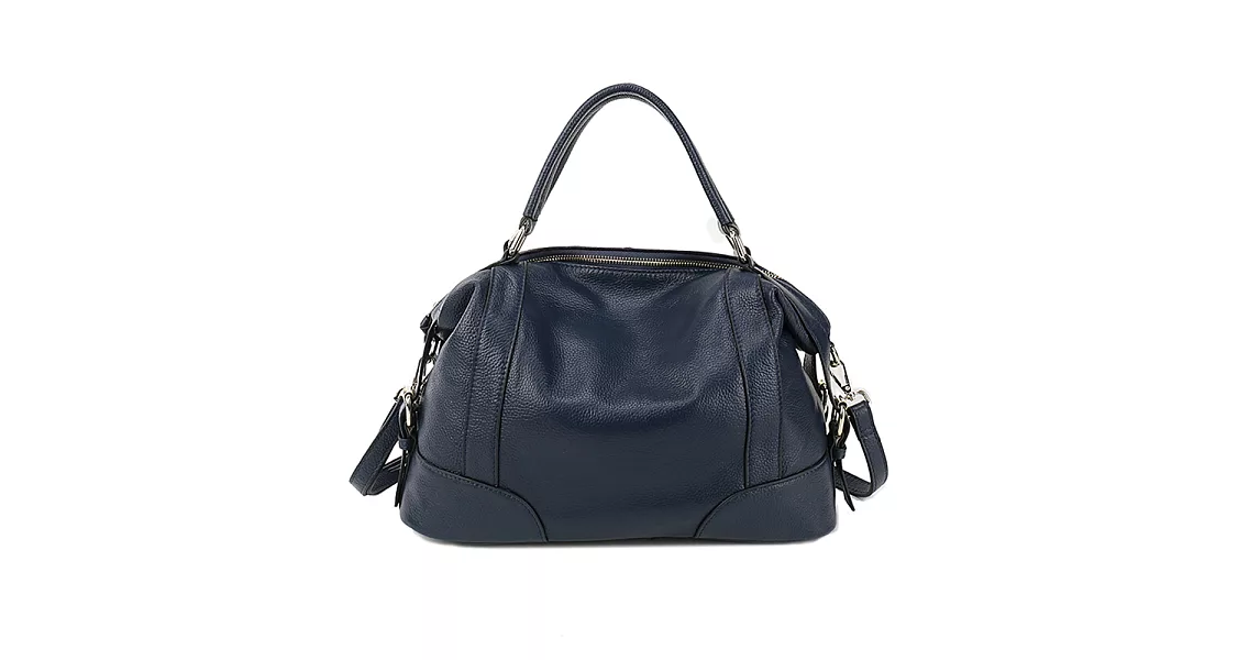 預購【O-ni O-ni】真皮新款手提包女士行旅側肩包HWBH-P222(4色可選)寶藍色