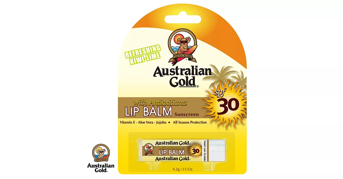 Australian Gold 金色澳洲防曬護唇膏SPF30