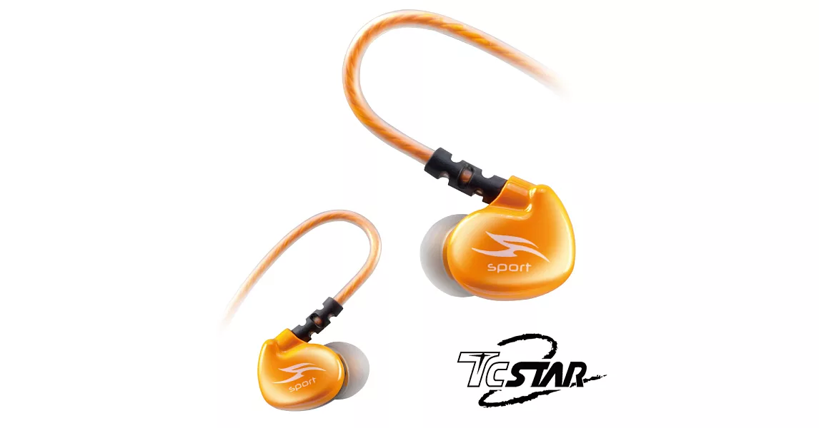 T.C.STAR 運動藍芽耳機/黑色 TCE8000橘色