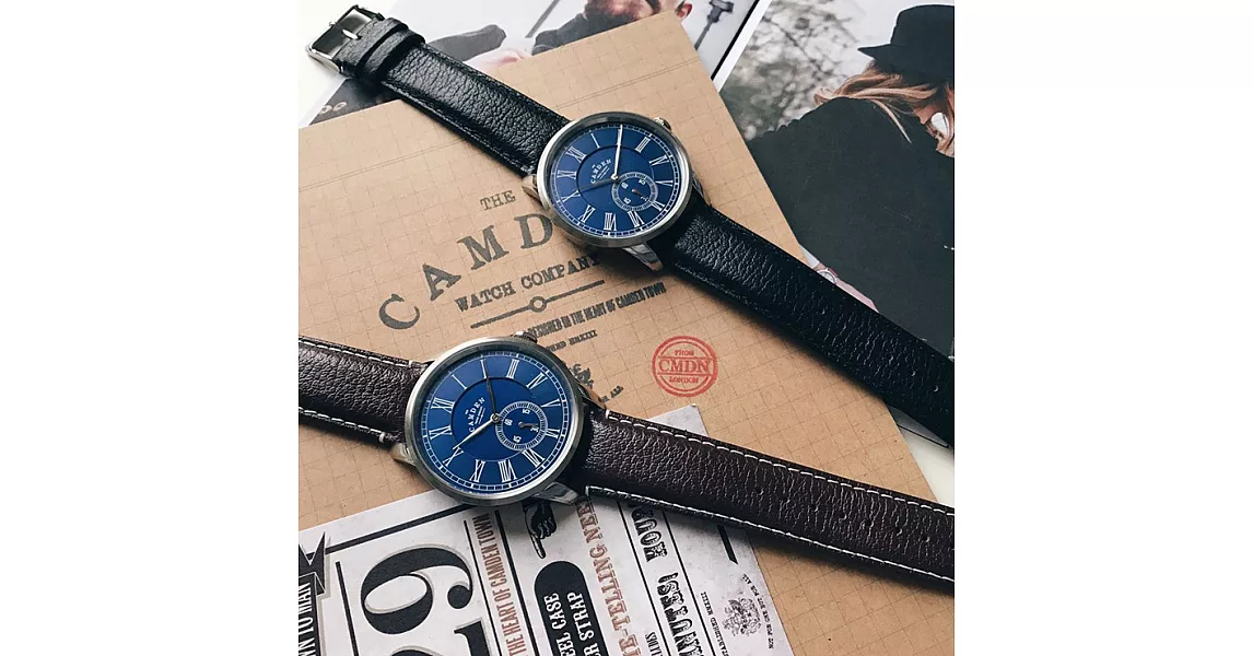 Camden Watch｜NO29系列 純英國血統 單眼秒針紳士大錶盤真皮腕錶