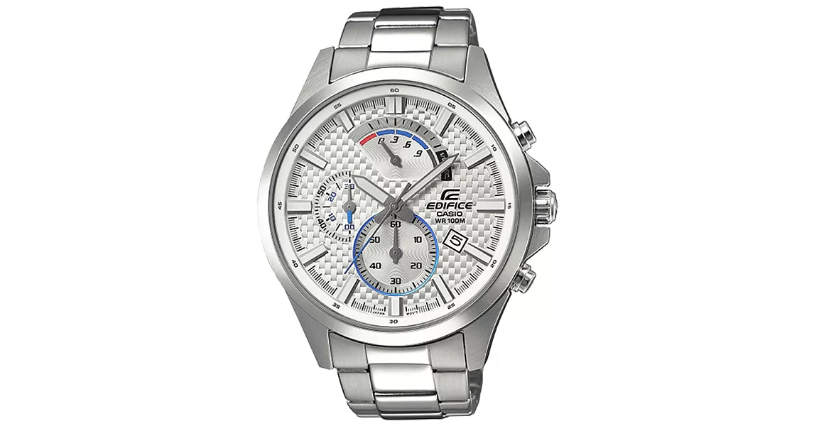 CASIO EDIFICE 渦輪動力三眼時尚腕錶-EFV-530D-7AVUDF