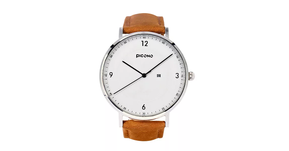 【PICONO】VINYL系列 輕薄簡約真皮錶帶手錶 / VL-6601