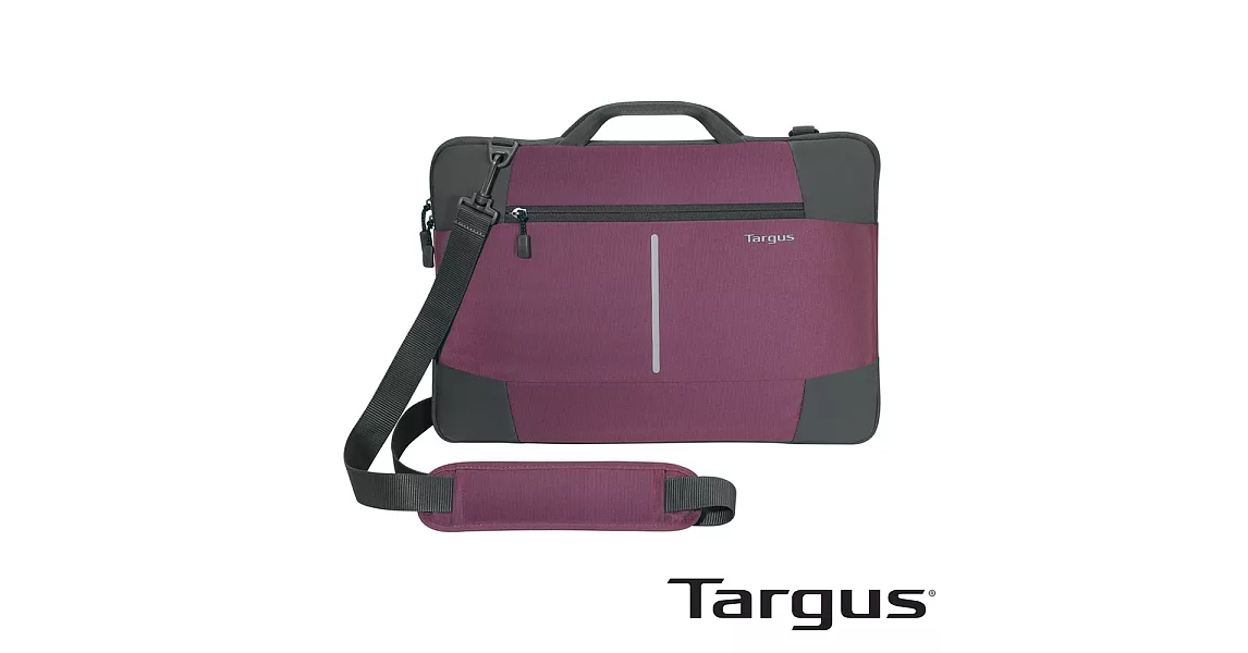 Targus Bex III 薄型手提側背包 (藍莓紅/適用 15.6 吋筆電)