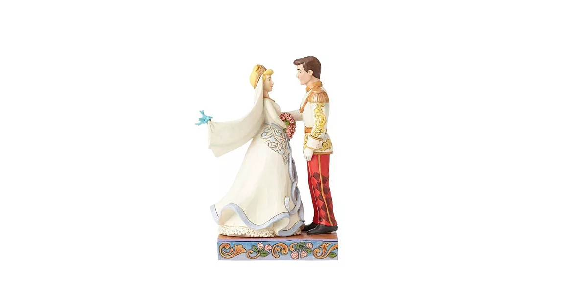 《Enesco精品雕塑》迪士尼灰姑娘與王子幸福婚禮塑像-Happily Ever After(Disney Traditions)