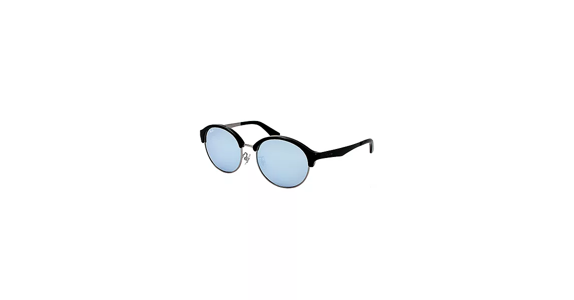 【Ray Ban 雷朋】RB3564D-9027/30 雷朋復古圓框太陽眼鏡(銀X黑框/水銀鏡面)